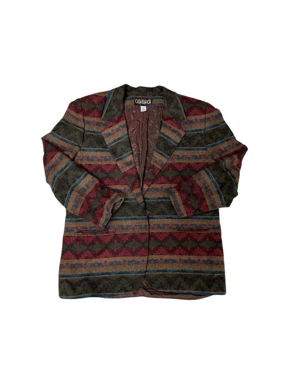 Vintage Casablanca Wool Multicoloured Blazer